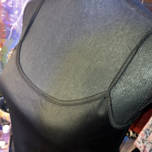 #237-(M) No Boundaries black spaghetti strap cami, soft and silky, long - Picture 7 of 8